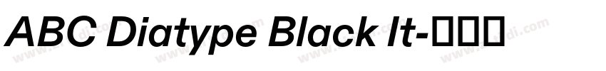 ABC Diatype Black It字体转换